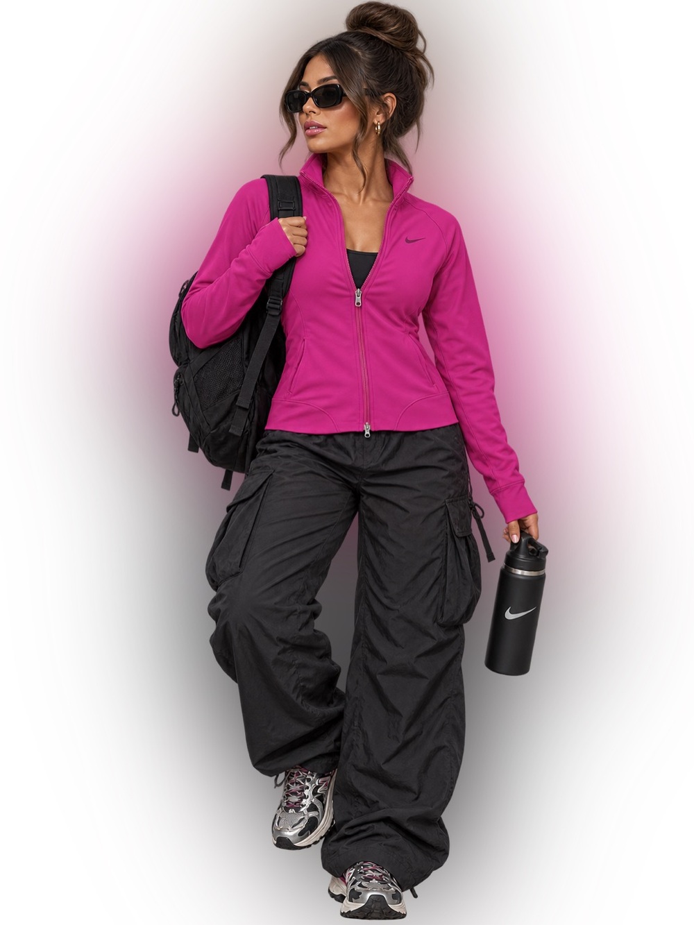 Nike Dri-Fit Pink Full Zip Track Jacket Women’s XS Athletic Running